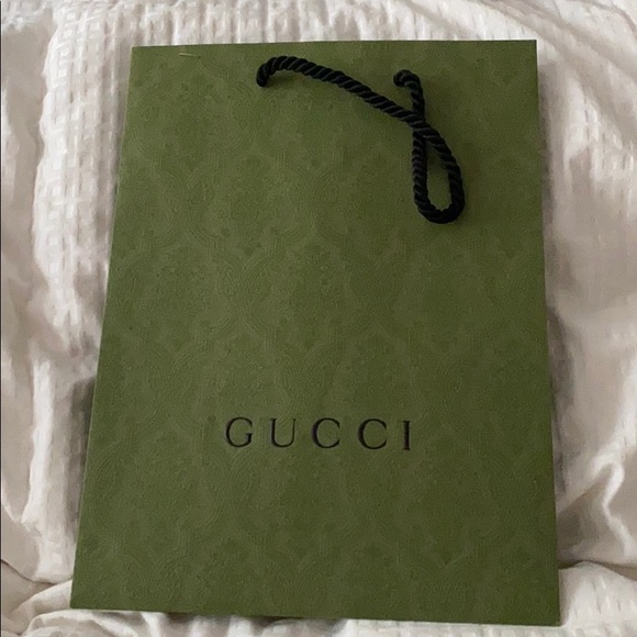 SMALL GREEN GUCCI SHOPPING BAG - Picture 1 of 5